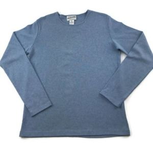 Pendleton Long Sleeve Knit Jersey Tee Blue Small